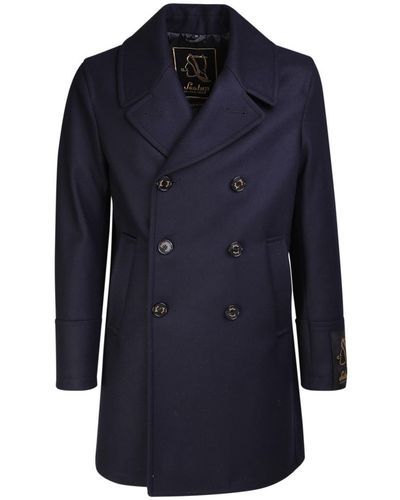 Sealup Amalfi Peacoat Jacket. Particular Design, Made With Great Attention To Detail, Also Boasts An Italian Workmanship - Blue