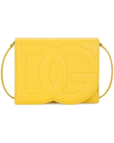 Dolce & Gabbana Shoulder Bag With Dg Logo - Yellow