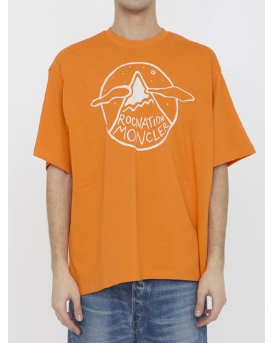 MONCLER X ROC NATION Logo T-Shirt - Orange