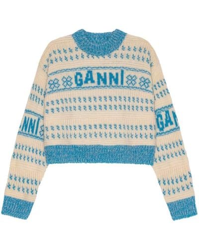 Ganni Sweaters - Blue