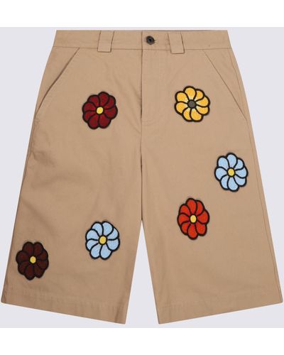 Moncler Genius Beige Cotton Belmont Shorts - Multicolor