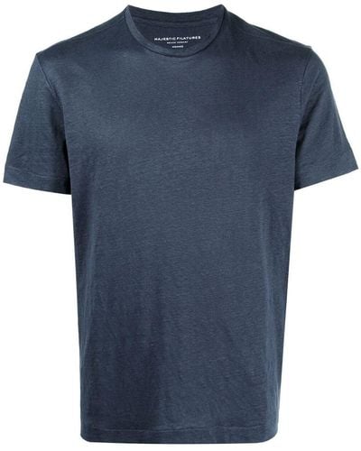Majestic Filatures Short Sleeve Round Neck T-Shirt - Blue