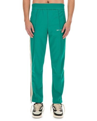 Palm Angels Pants With Logo - Green