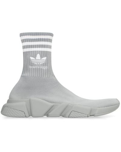 Balenciaga X Adidas -speed Sneakers Knitted Sock-sneakers - White