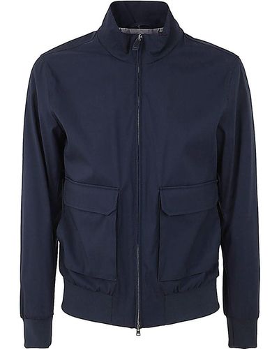 Herno Tway Stretch Bomber Jacket Clothing - Blue
