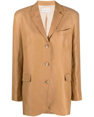 Loulou Studio Single-breasted Long-sleeved Blazer - Natural