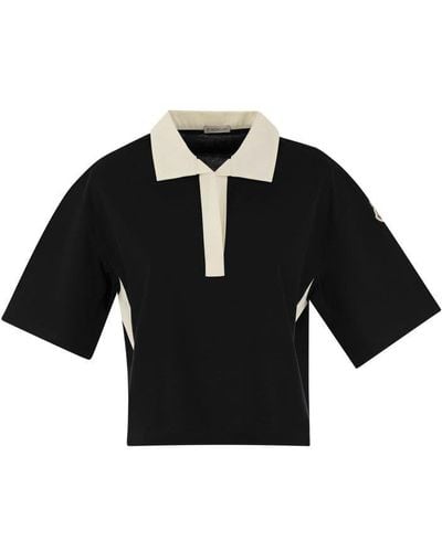 Moncler Short-Sleeved Polo Shirt - Black