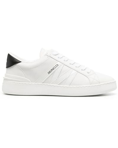 Moncler Monaco Leather Sneakers - White