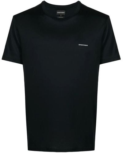 Emporio Armani Logo Cotton T-shirt - Black