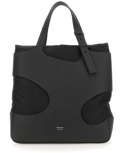 Ferragamo Tote Bag With Cut Out - Black