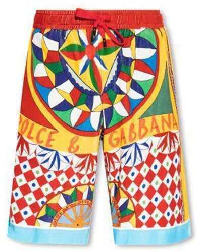 Dolce & Gabbana Cotton Shorts - Red