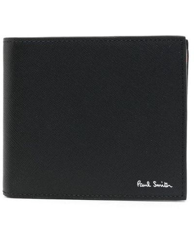 Paul Smith Logo-Print Leather Wallet - Black