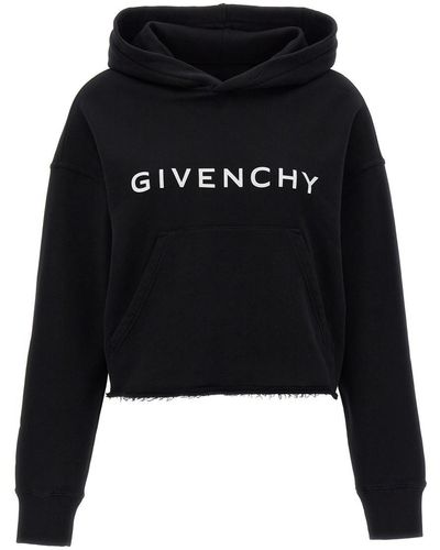 Givenchy Logo Print Hoodie - Black