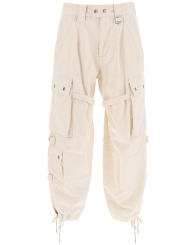 Isabel Marant 'elore' Cargo Pants In Cotton - Natural