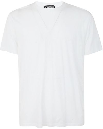 Tom Ford Cut And Sewn Crew Neck T-shirt Clothing - White