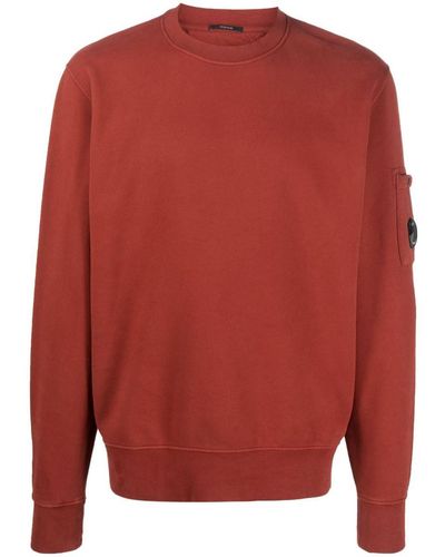 C.P. Company Logo-patch Cotton Sweatshirt - Red