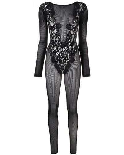 Wolford One-piece Jumpsuit With Worn Effect - Black