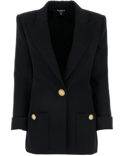 Balmain Jackets And Vests - Black