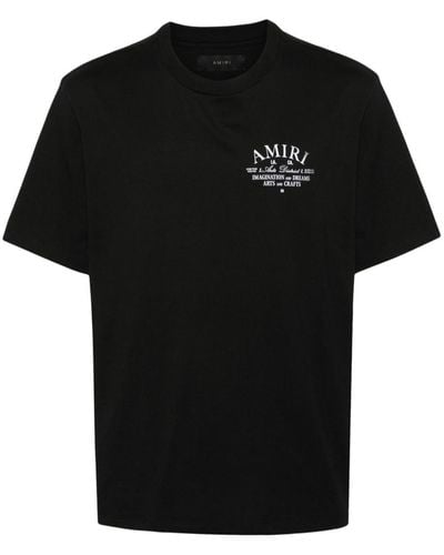 Amiri Logo-print Cotton T-shirt - Black
