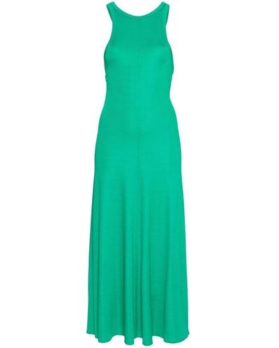 Forte Forte Chic Viscose Ribbed Dress - Green