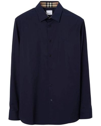 Burberry Stretch Cotton Shirt - Blue