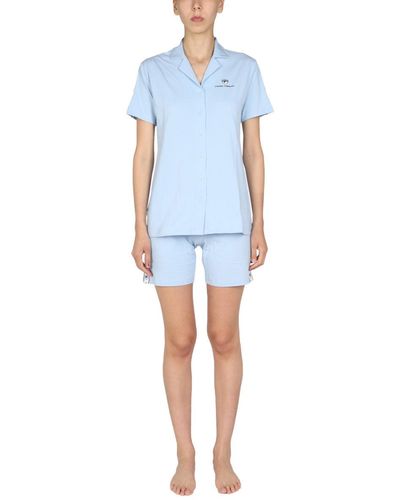 Chiara Ferragni ''logomania" Pajamas - Blue