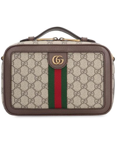 Gucci Ophidia Gg Supreme Fabric Shoulder-Bag - Brown