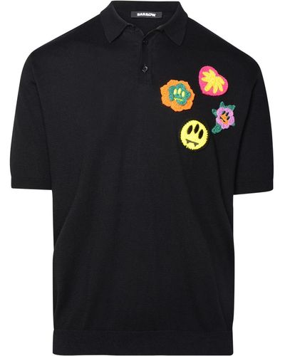 Barrow Black Cotton Polo Shirt