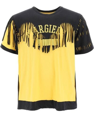 Maison Margiela Décortiqué Fringe T-shirt - Yellow