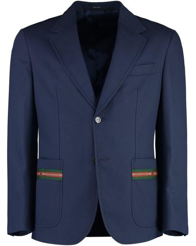 Gucci Single-breasted Two-button Jacket - Blue