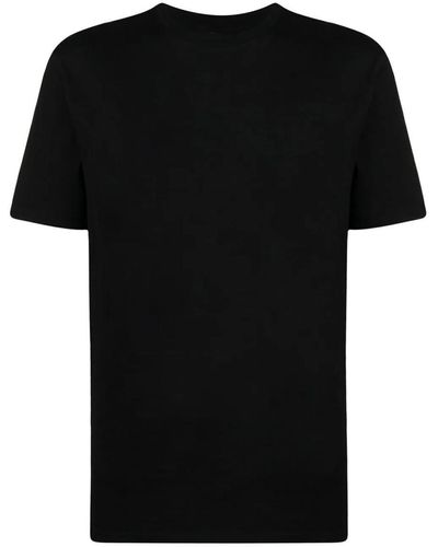 Jil Sander Crew Neck T-Shirt With Seasonal Print On The Back - Black