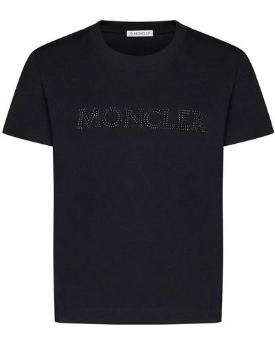 Moncler Ss T-shirt Clothing - Black