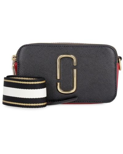 Marc Jacobs Snapshot Black & Red Leather Small Camera Bag