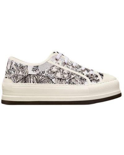 Dior Walk'n' Canvas Platform Sneaker - White