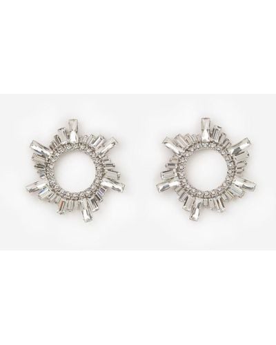 AMINA MUADDI Begum Crystals Earrings - White
