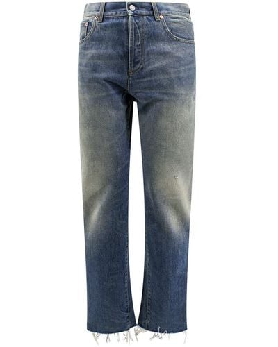 Gucci Cotton Closure With Buttons Jeans - Blue
