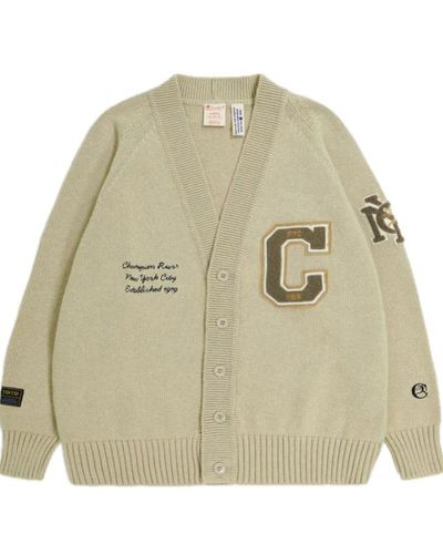 Champion Reverse Weave Varsity Cardigan - Natural