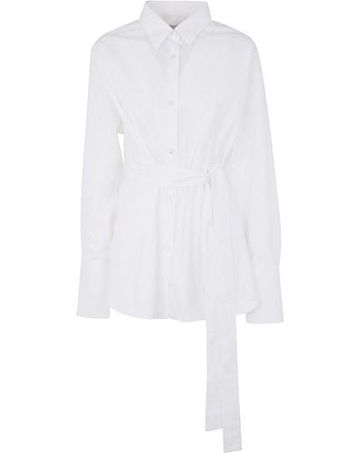 Studio Nicholson Tie Waisted Shirt Clothing - White