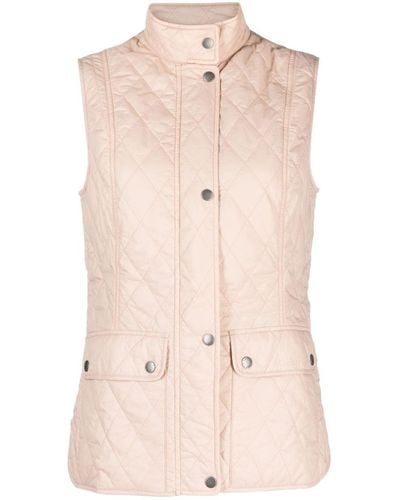 Barbour Quilted Button-up Gilet - Natural