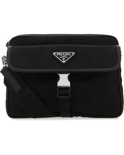 Prada Nylon Crossbody Bag - Black