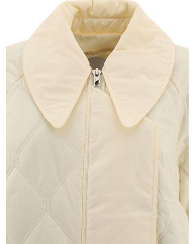 Ganni Ripstop Quilt Jacket - Natural