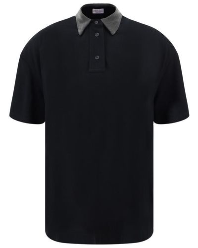 Brunello Cucinelli Polo Shirts - Black