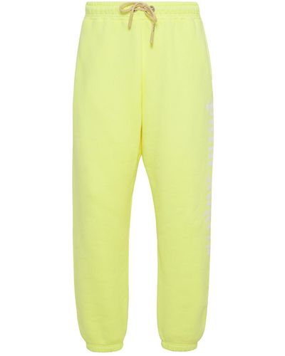 Palm Angels Neon Yellow Cotton Track Suit Pants