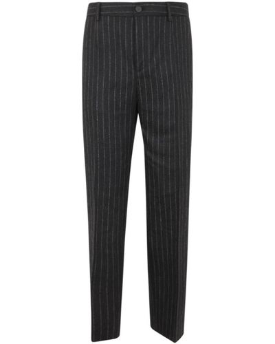 Golden Goose Striped Mid-rise Trousers - Black