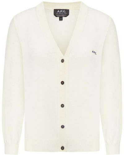 A.P.C. Cardigan Sweater - White