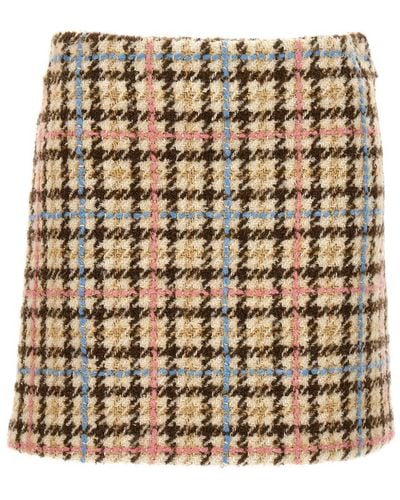 MSGM Tweed Skirt Skirts - Natural