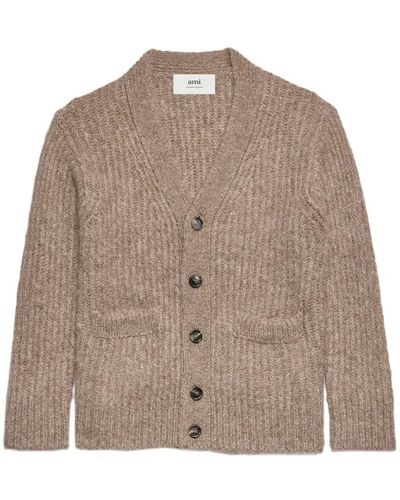 Ami Paris Sweaters - Brown