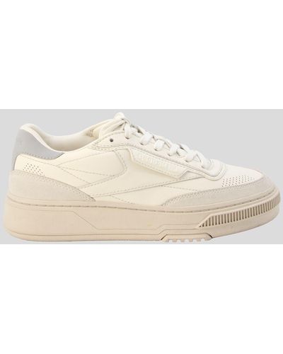 Reebok White And Grey Leather C Ltd Sneakers - Natural