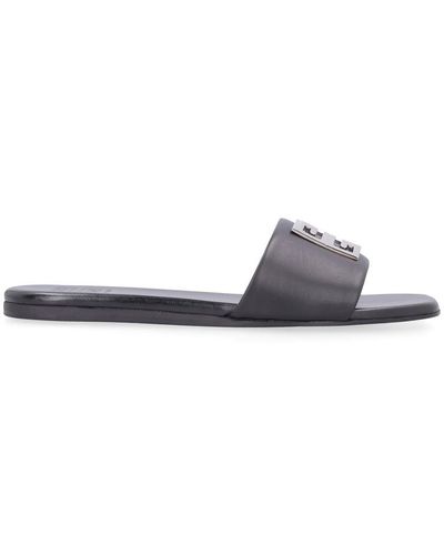 Givenchy Leather Slides - Black