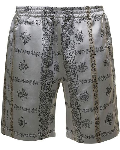 Needles Shorts With Al-Over Floreal Print - Gray